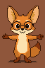 A fennec fox mascot, named Mon.